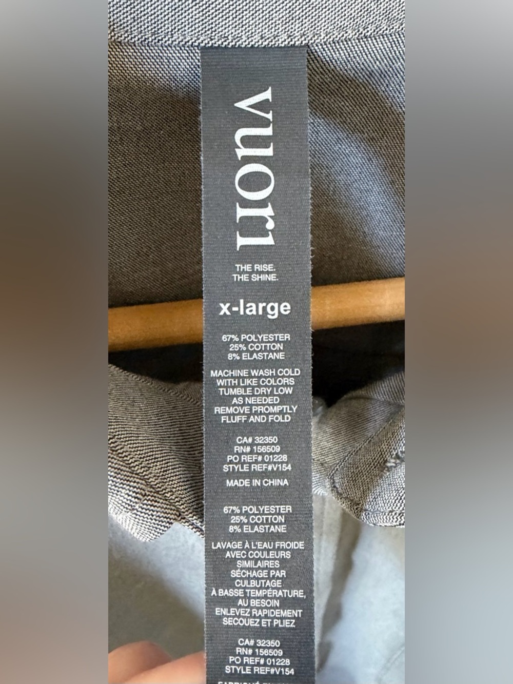 Vuori Men's XL Bishop Short-Sleeve Button-Up Shirt Light Gray V154 -Company Logo - Picture 4 of 16